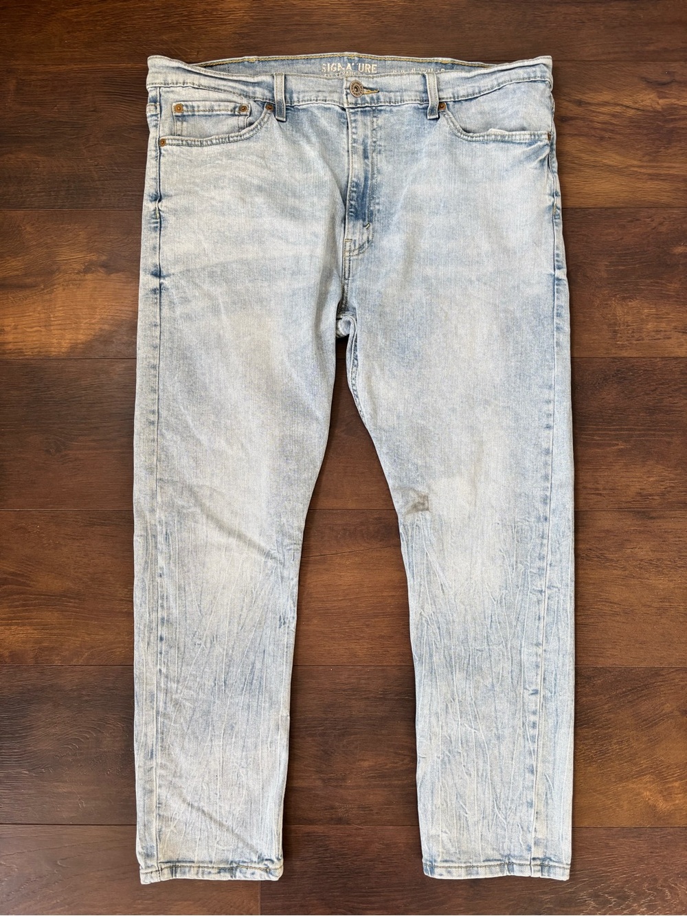 Signature by Levi Strauss Light Blue Slim Straight Jeans